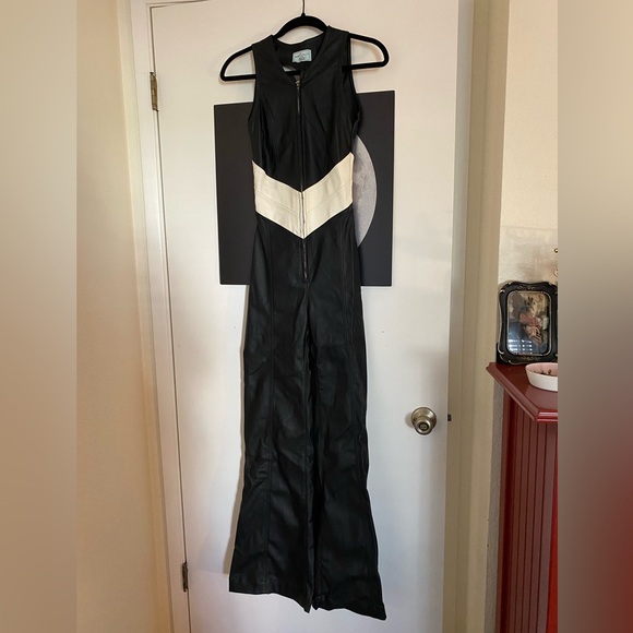 Revice Hollywood Heartthrob Sleeveless Viral Faux-Leather Jumpsuit - Picture 2 of 12